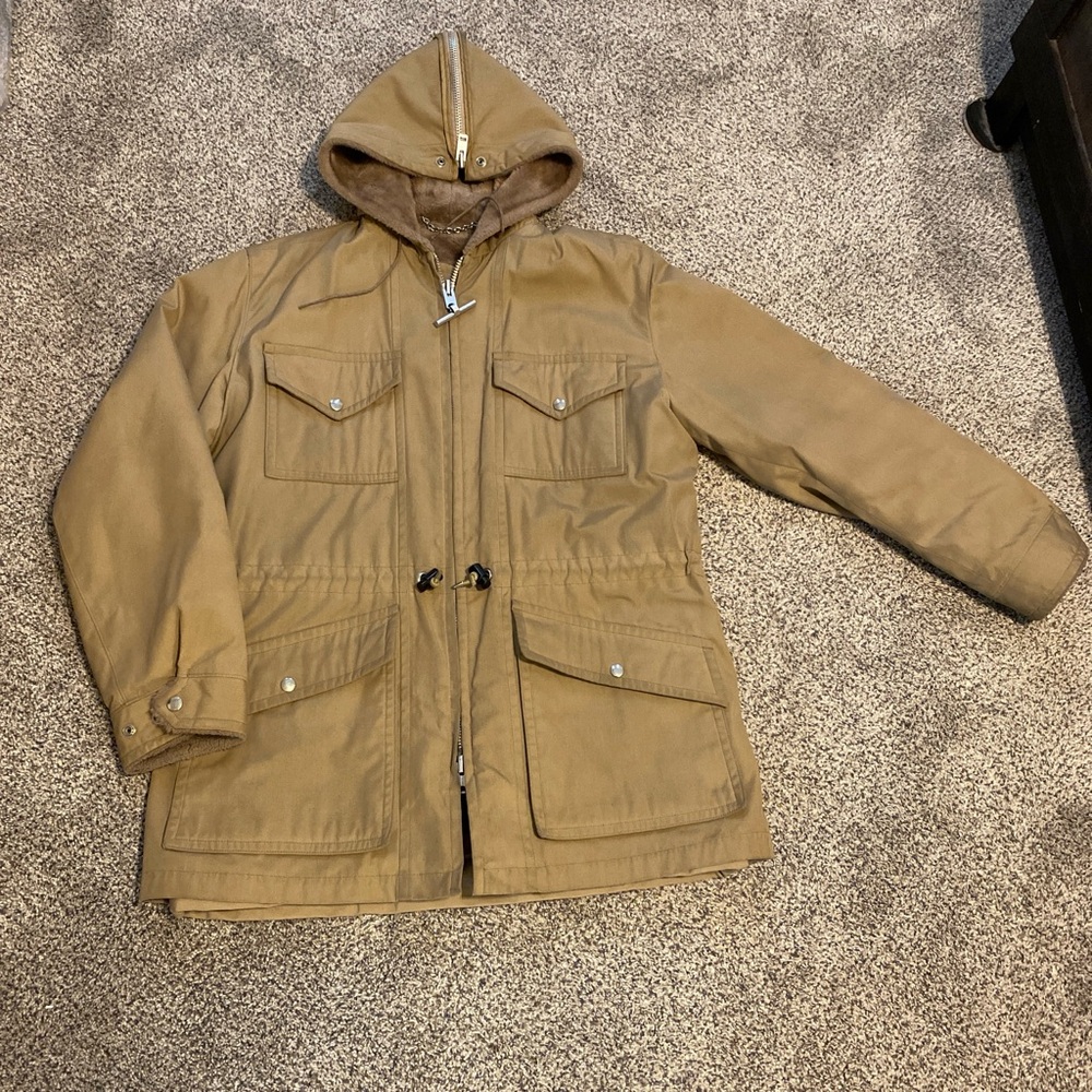 Vintage Men's Tan  Mighty Mac Military Field Jacket